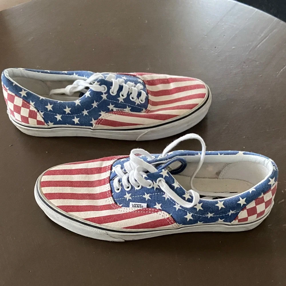 Vans Era Star Spangled Banner Red White and Blue Classics Men's 10.5 Women's 12 - Picture 5 of 8